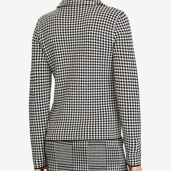 Lauren Ralph Lauren Houndstooth Moto Jacket NWT Women’s Small - Picture 3 of 3